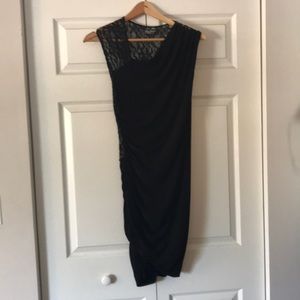 Black lace back dress